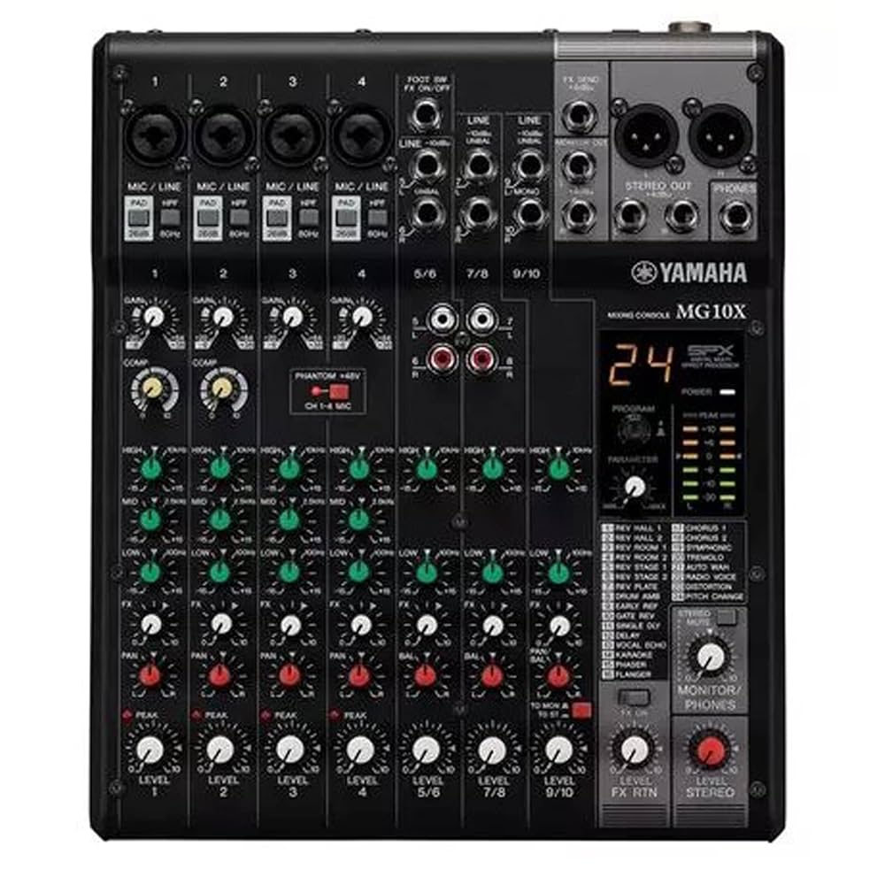 A 4-channel Yamaha analog mixer